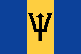 The national flag of Barbados