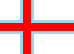 The national flag of Faroe Islands