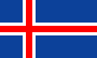 The national flag of Iceland