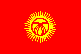 The national flag of Kyrgyzstan