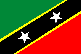 The national flag of Saint Kitts and Nevis