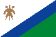 The national flag of Lesotho