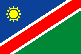 The national flag of Namibia