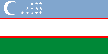 The national flag of Uzbekistan