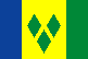 The national flag of Saint Vincent & the Gren.