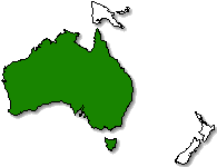 Australia is marked in green