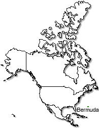 Bermuda is marked in green