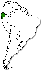 Ecuador is marked in green