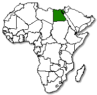 Egypt is marked in green