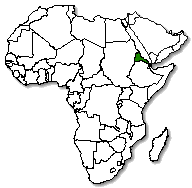 Eritrea is marked in green