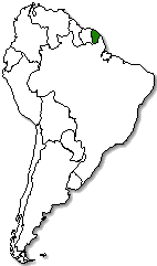 French Guiana is marked in green