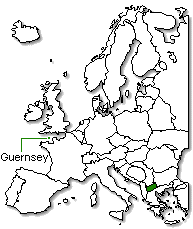 Guernsey is marked in green