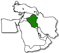 Iraq is marked in green