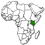 Kenya is marked in green