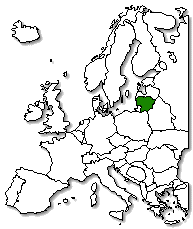 Lithuania is marked in green