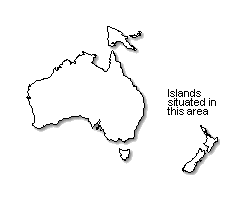 Norfolk Island is marked in green