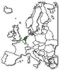 Netherlands is marked in green