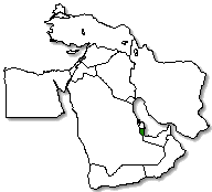 Qatar is marked in green