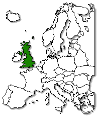 United Kingdom is marked in green