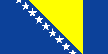 The national flag of Bosna i Hercegovina