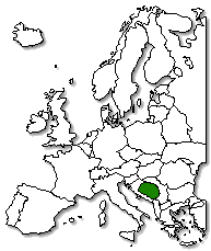 Bosna i Hercegovina is marked in green
