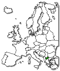 Makedonija is marked in green